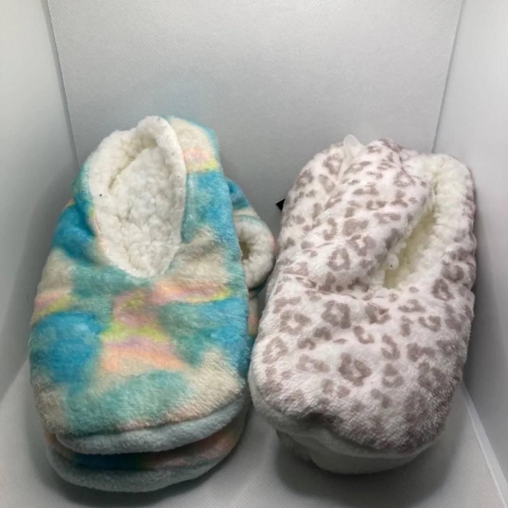 Girls slippers gripper bottoms
